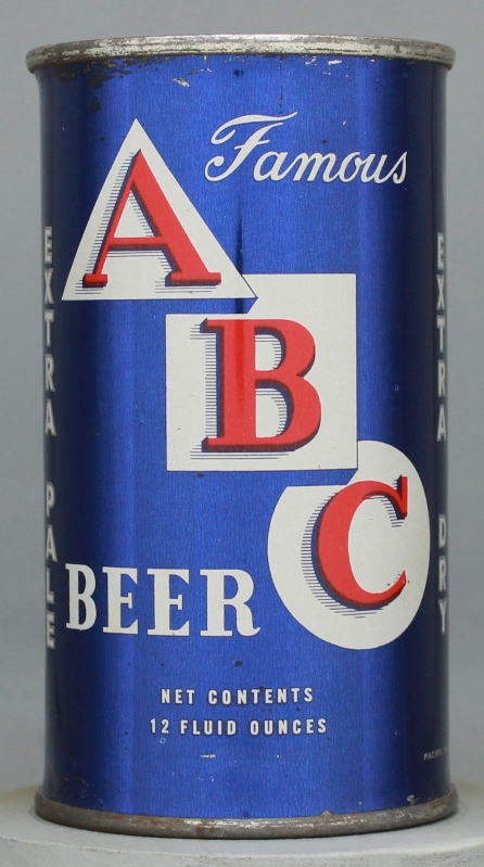 ABC Extra Pale Extra Dry Beer Flat Top Can