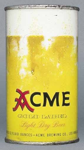 Acme Gold Label Light Dry Beer Flat Top Can