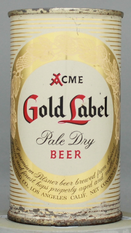 Acme Gold Label Pale Beer Flat Top Can