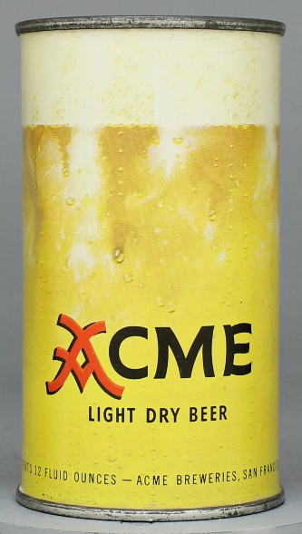 Acme Light Dry Beer Flat Top Can