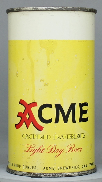 Acme Gold Label Beer Flat Top Can
