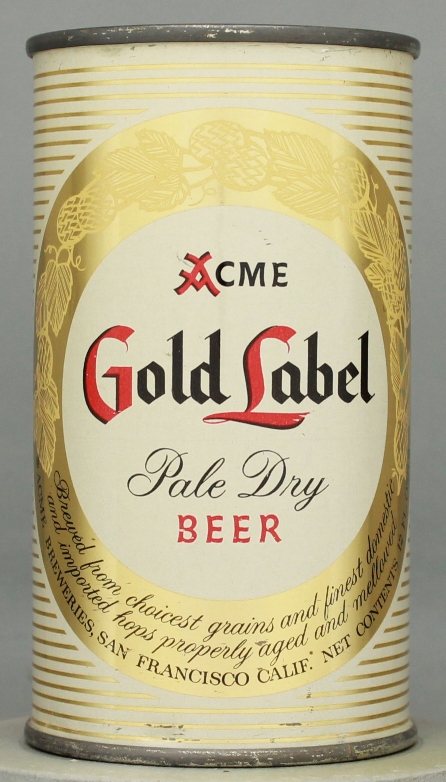 Acme Gold Label Pale Beer Flat Top Can