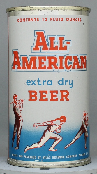 All-american Extra Dry Beer Flat Top Can