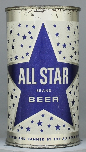 All Star Brand Beer Flat Top Can