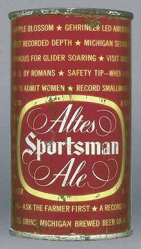 Altes Sportsman Ale Flat Top Can