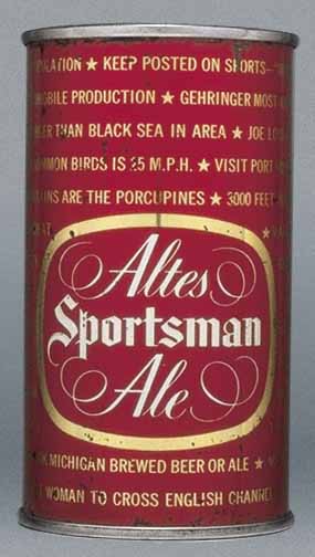 Altes Sportsman Ale Flat Top Can