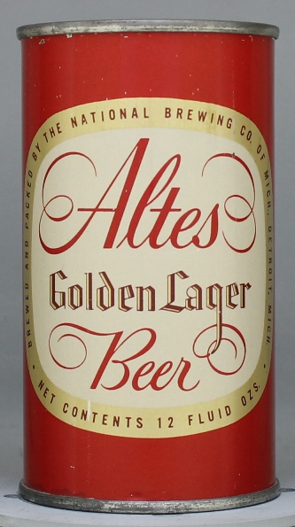 Altes Golden Lager Beer Flat Top Can