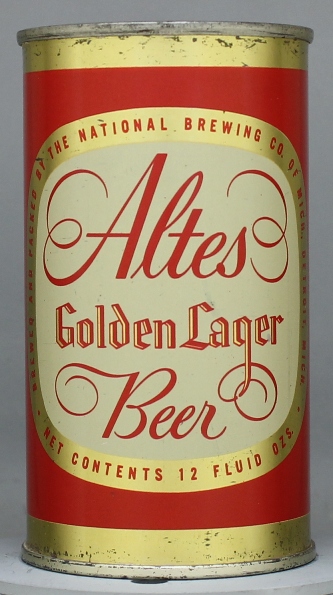 Altes Golden Lager Beer Flat Top Can