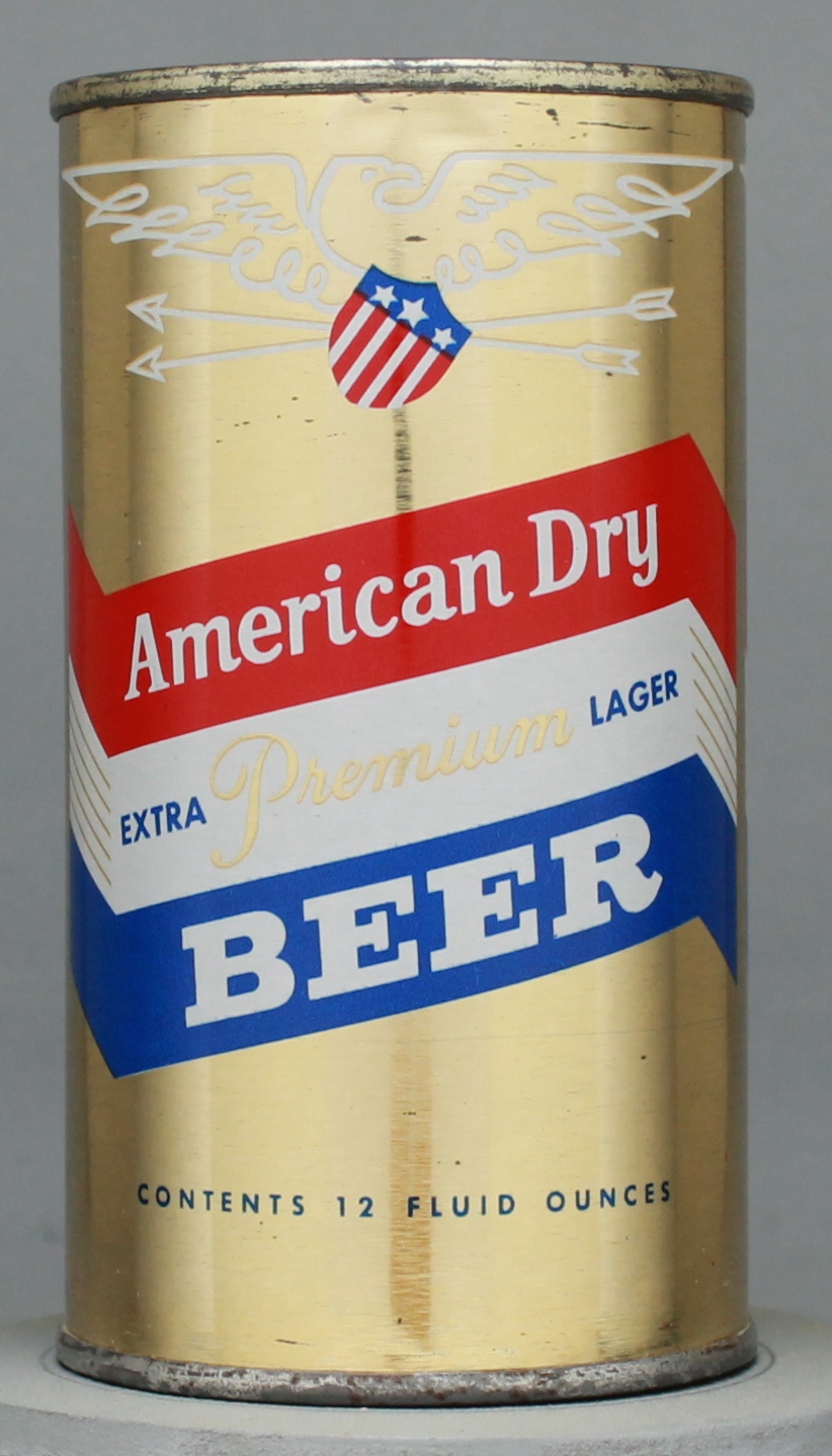 American Dry Extra Premium Beer Flat Top Can