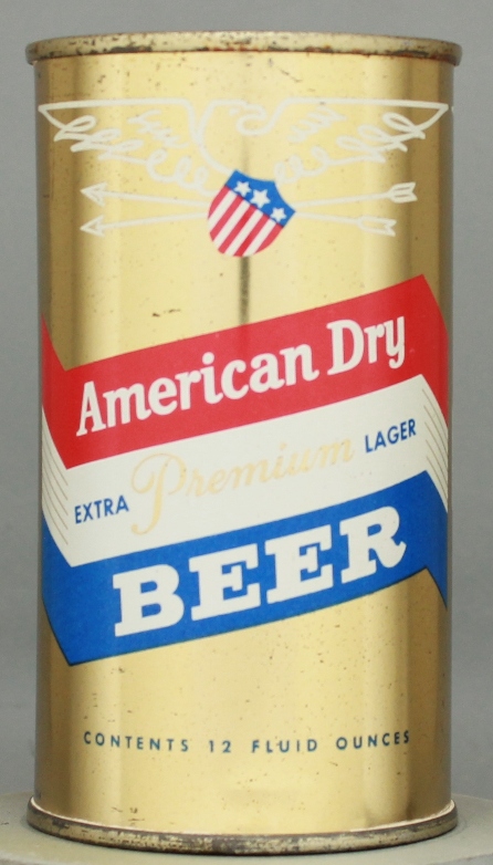 American Dry Extra Premium Beer Flat Top Can