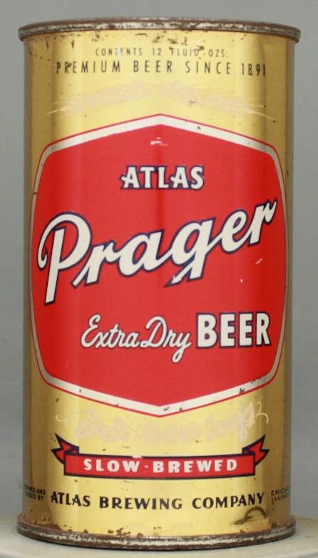 Atlas Prager Extra Dry Beer Flat Top Can
