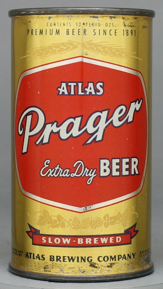 Atlas Prager Extra Dry Beer Flat Top Can
