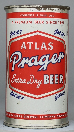 Atlas Prager Extra Dry Beer Flat Top Can