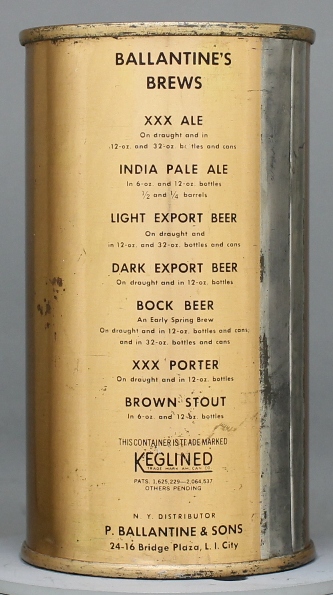 Ballantine's Xxx Ale Flat Top Can