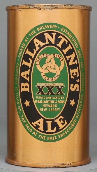 Ballantine's Xxx Beer Flat Top Can