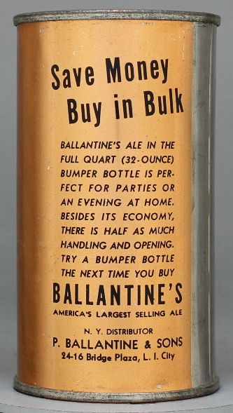 Ballantine's Xxx Ale Flat Top Can