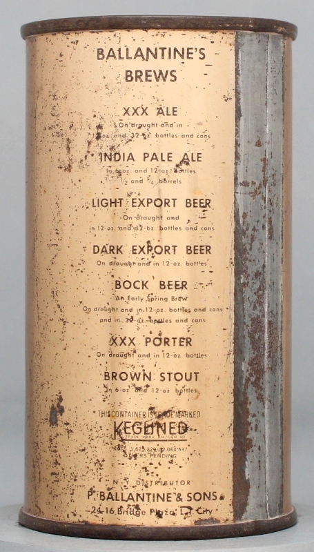 Ballantine's Export Light Beer Flat Top Can