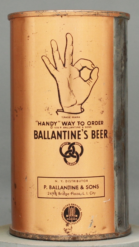 Ballantine's Export Light Beer Flat Top Can
