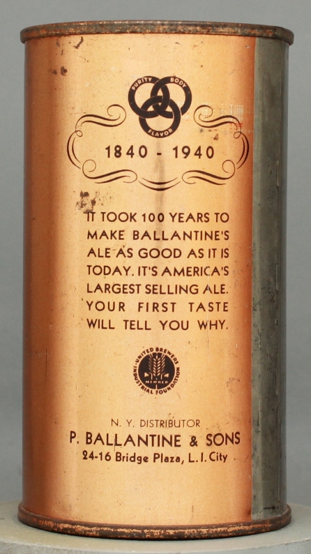 Ballantine's Export Light Beer Flat Top Can