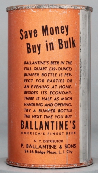 Ballantine's Export Light Beer Flat Top Can