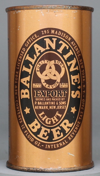 Ballantine's Export Light Beer Flat Top Can