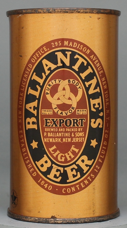 Ballantine's Export Light Beer Flat Top Can