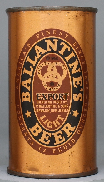Ballantine's Export Light Beer Flat Top Can