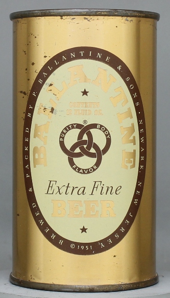 Ballantine Extra Fine Beer Flat Top Can