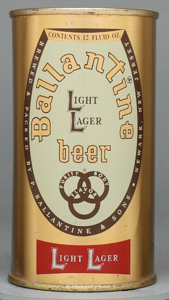Ballantine Light Lager Beer Flat Top Can