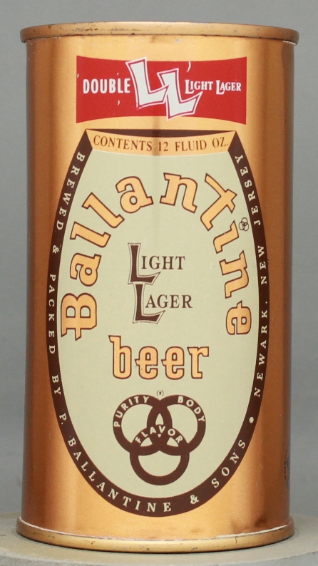 Ballantine Light Lager Beer Flat Top Can