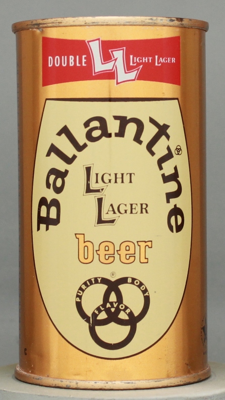 Ballantine Light Lager Beer Flat Top Can