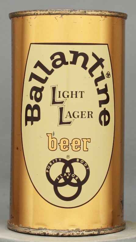 Ballantine Light Lager Beer Flat Top Can