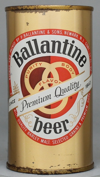Ballantine Premium Quality Beer Flat Top Can