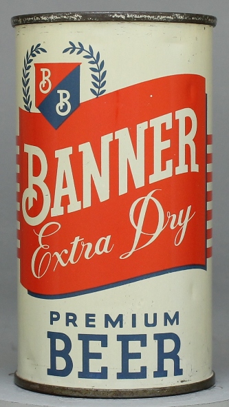 Banner Extra Dry Premium Beer Flat Top Can