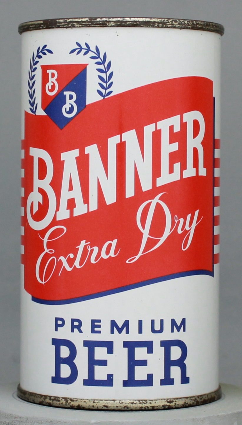 Banner Extra Dry Premium Beer Flat Top Can