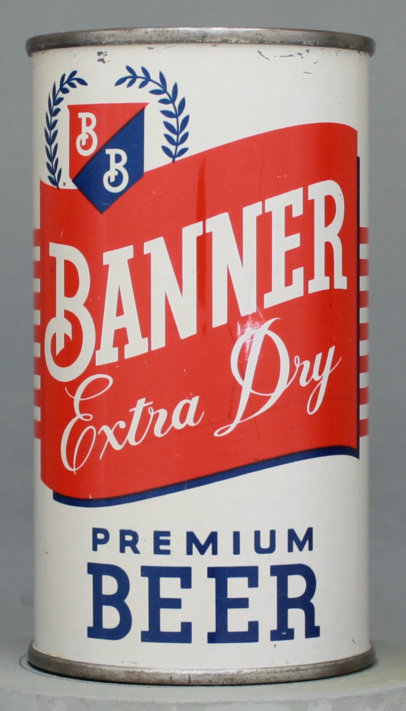 Banner Extra Dry Premium Beer Flat Top Can