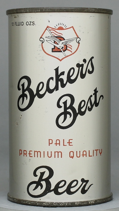 Becker's Best Pale Premium Beer Flat Top Can