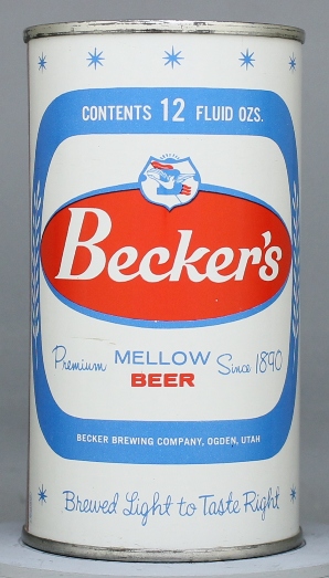 Becker's Mellow Premium Beer Flat Top Can