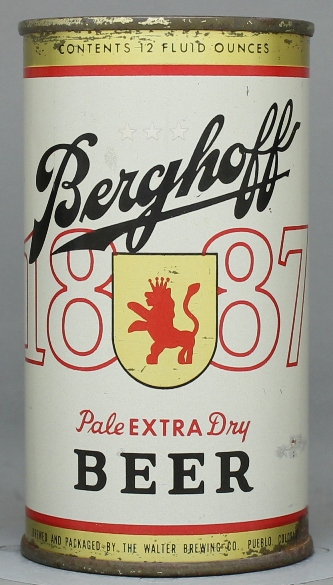 Berghoff 1887 Beer Flat Top Can