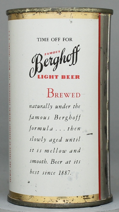 Berghoff Light Beer Flat Top Can