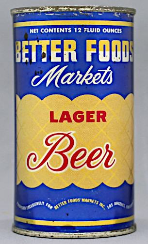 Better Foods Market Lager Beer Flat Top Can