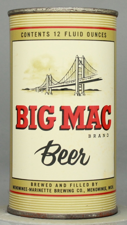 Big Mac Brand Beer Flat Top Can