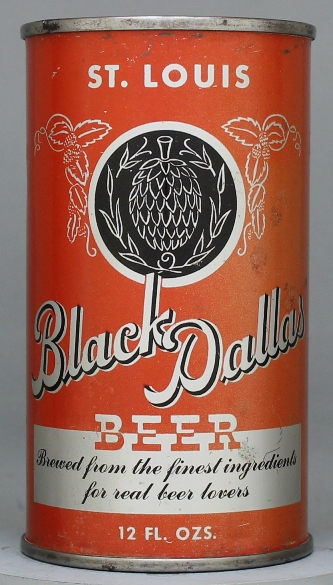 Black Dallas Beer Flat Top Can