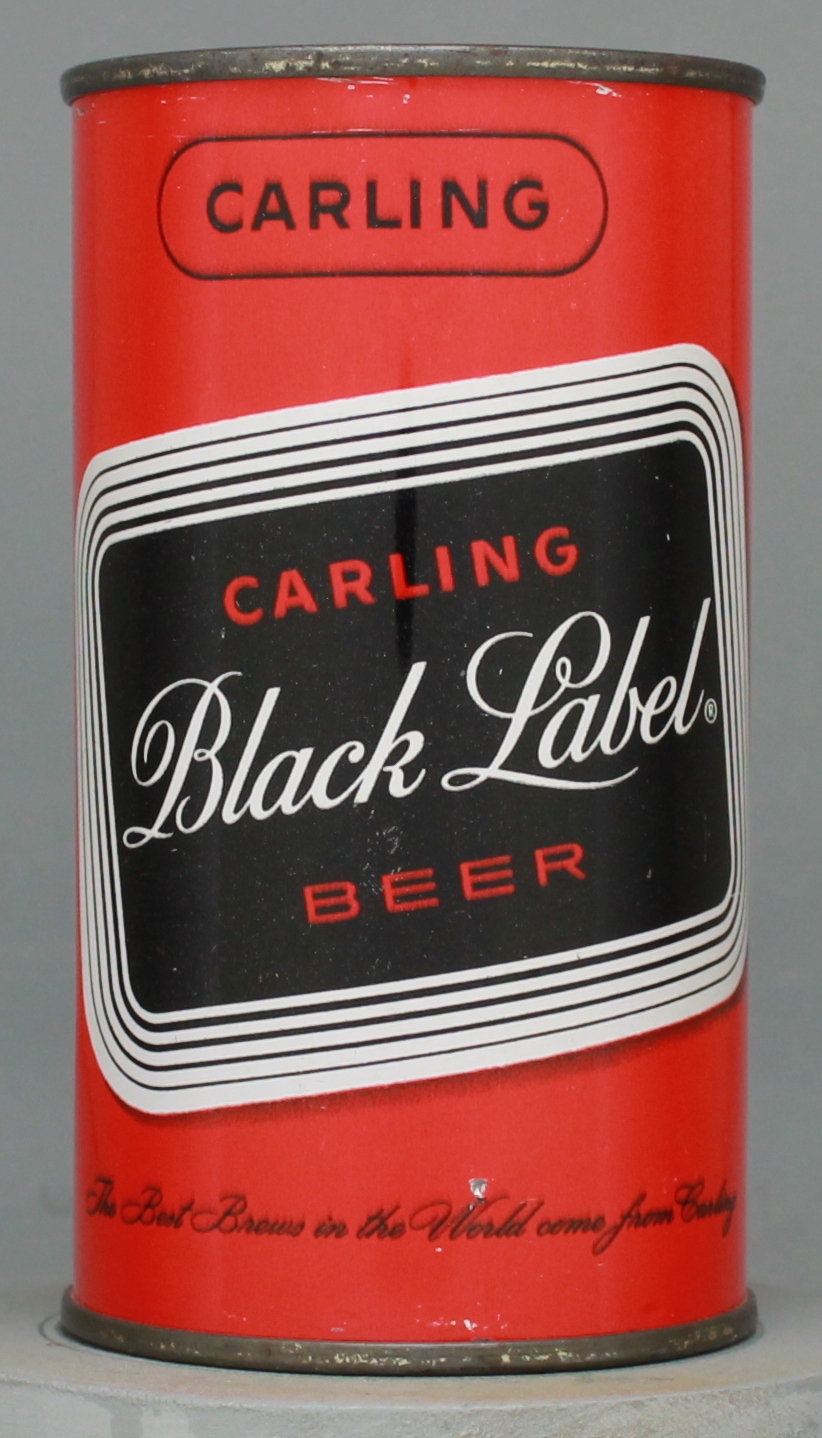 Black Label (carling's) Beer Flat Top Can