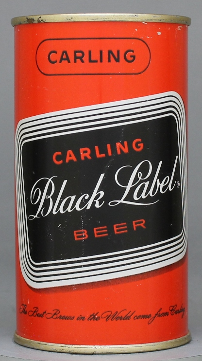 Black Label (carling's) Beer Flat Top Can