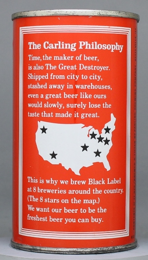 Black Label Beer Flat Top Can