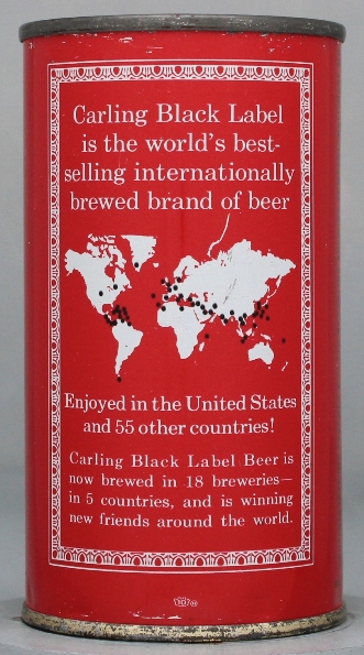 Black Label Beer Flat Top Can