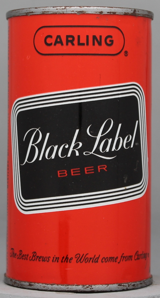 Black Label Beer Flat Top Can