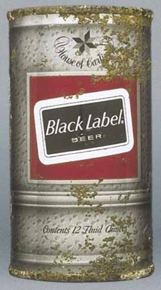 Black Label Beer Flat Top Can