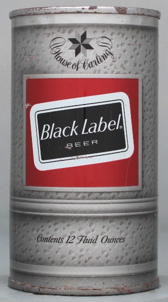 Black Label Beer Flat Top Can